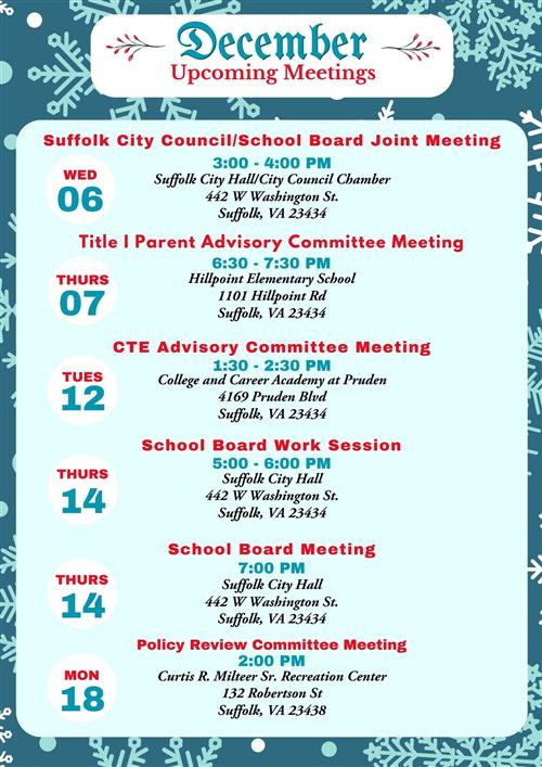 December Meetings